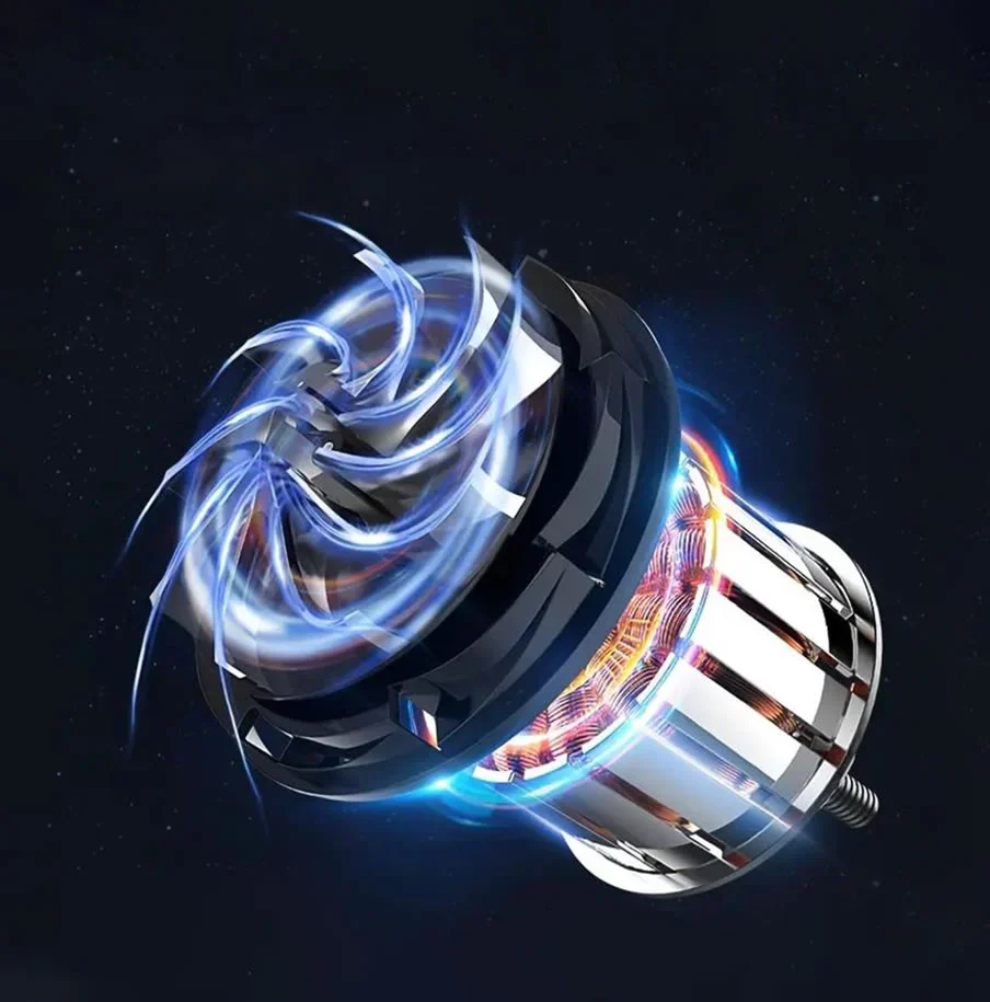 The stator and copper windings of a brushless hub motor