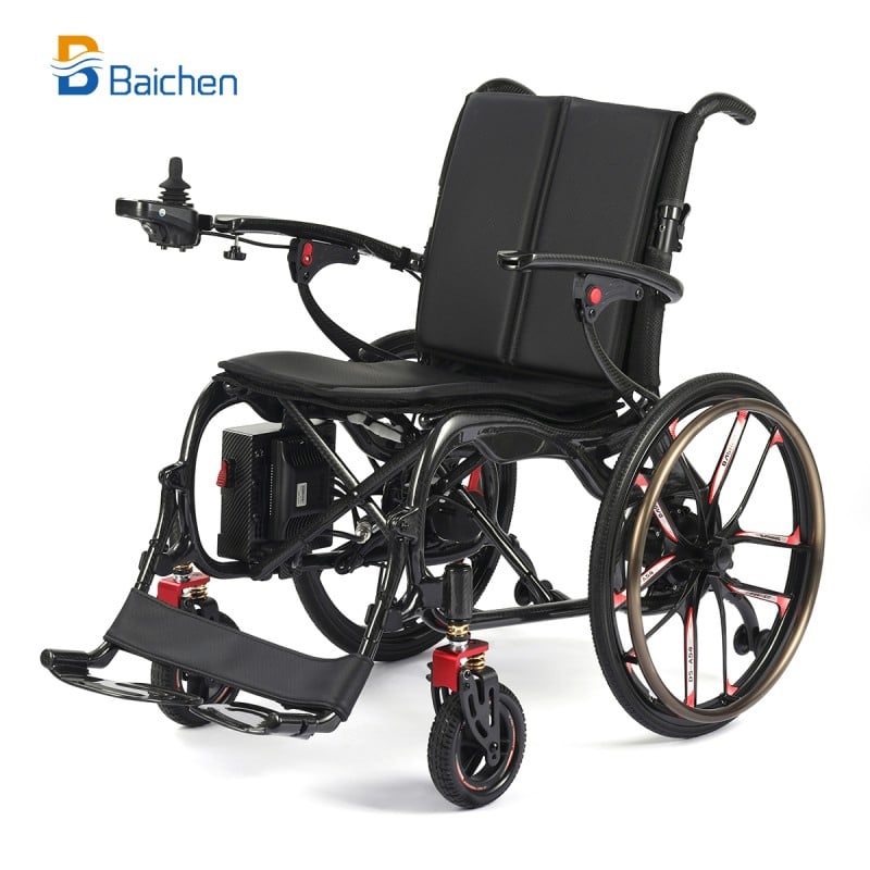 Seraphin Carbon Trail outdoor folding powerchair with 20-inch wheels